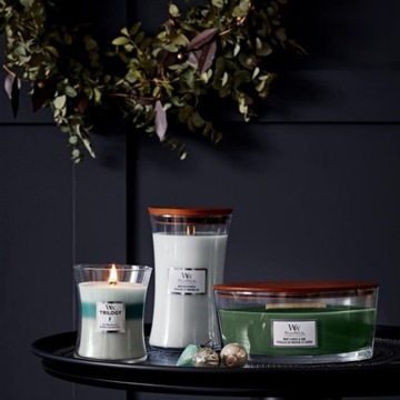 Świeca zapachowa duża Woodwick sojowa - 609,5g Magnolia Birch
