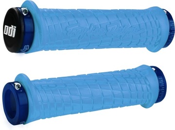 CHWYTY ROWEROWE ODI TROY LEE DESIGNS LOCK-ON MTB NIEBIESKIE + ZACISKI 130mm