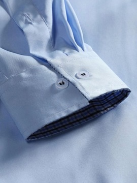 Shein NI3 axv niebieska elegancka koszula wstawki kratka M