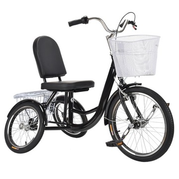 Трехколесный велосипед 20 дюймов с модулем защиты от опрокидывания или грузоподъемностью 150 кг.