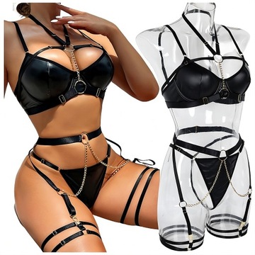 SEKSOWNA BIELIZNA EROTYCZNA DAMSKA SEXY KOMPLET S