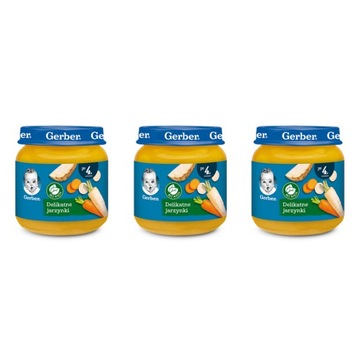 GERBER obiadek delikatne jarzynki 3x125g