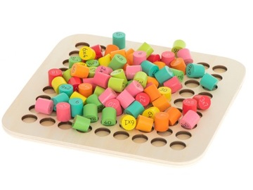 ИЗУЧЕНИЕ ТАБЛИЦЫ УМНОЖЕНИЯ ЦВЕТНЫЙ ДЕРЕВЯННЫЙ НАБОР