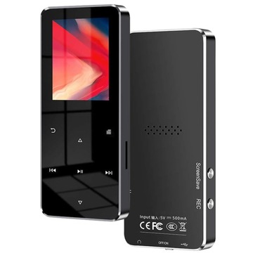 MINI ODTWARZACZ MP4 / MP3 16GB BLUETOOTH 5.0 HiFi RADIO LCD EBOOK CZARNY