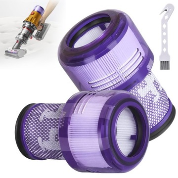 2X FILTR ZMYWALNY DO ODKURZACZA Dyson V12 + SZCZOTKI