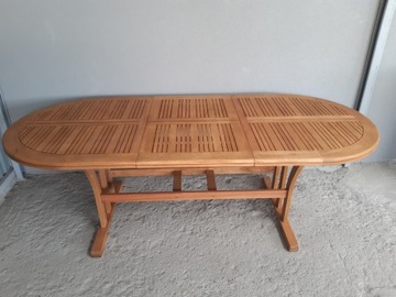 Stół Ogrodowy Drewniany Rozkładany na 8 osób 170/230 cm