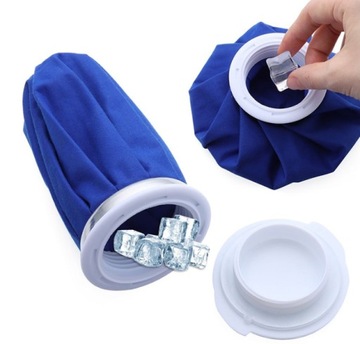 Worek na lód zimny kompres okład ICE BAG na kostki lodu szczelne zamknięcie