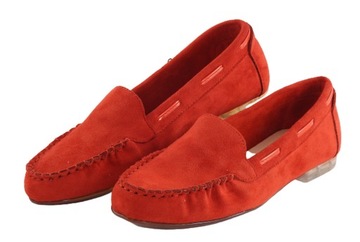 Sergio Leone Women's Red Moccasins Mk772 R.37