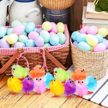 36 РАЗНОЦВЕТНЫХ ПАСХАЛЬНЫХ ЦЫПЛЕНКОВ – УКРАШЕНИЯ И ПОДАРКИ