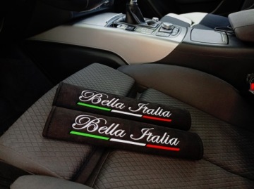 Чехлы на пояс из алькантары 2 шт. BELLA ITALIA С ВЫШИВКОЙ