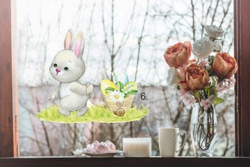 NAKLEJKA WIELKANOCNA KRÓLICZEK - ZAJĄCZEK BIAŁY-6