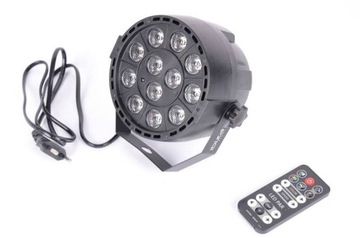 Светодиодный прожектор PAR DMX 12x 3 Вт, RGB, пульт дистанционного управления