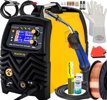 SPAWARKA MAGNUM MIG 222 DUAL PULS SYNERGIA LCD TIG