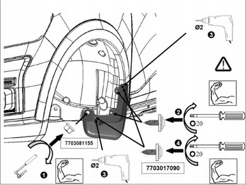 DACIA JOGGER SANDERO III 3 STEPWAY OE передние брызговики