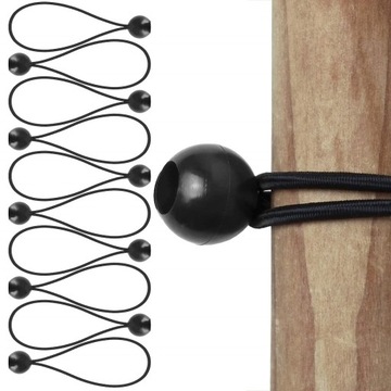 НАБОР РЕЗИНЫ С ШАРИКОМ 10х ДЛЯ КРЕПЛЕНИЯ БРЕЗЕНТА РЕЗИНА НАТЯЖЕНИЯ БРЕЗЕНТА