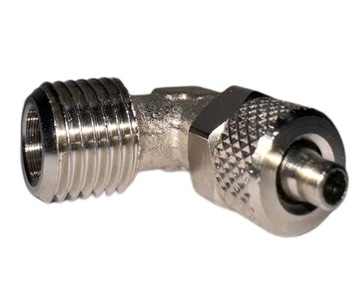 ZŁĄCZKA NA WĄŻ TEFLONOWY 6X4MM 1/4 GZ KOLANKO