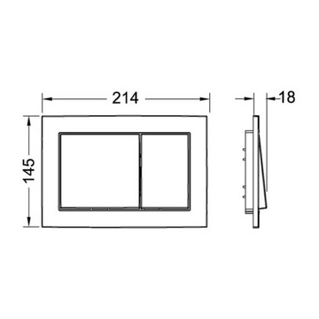 КНОПКА СМЫВАНИЯ Tece Base, матовый хром