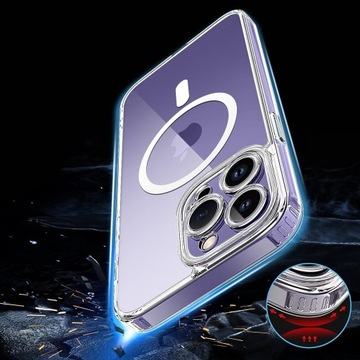 МАГНИТНЫЙ ЧЕХОЛ ДЛЯ MAGSAFE ДЛЯ IPHONE 15 PRO MAX ПРОЗРАЧНЫЙ КЕЙС + СТЕКЛО