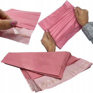 FOLIOPAKI KURIERSKIE RÓŻOWE B5 190x250 50 szt