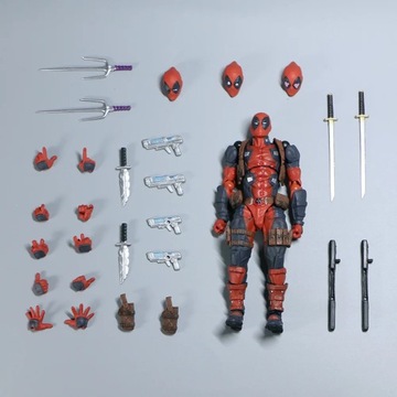 Фигурка Revoltech Yamaguchi Deadpool Marvel, подвижная подвижная фигурка Marvel Legends