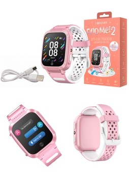 Smartwatch ZEGAREK dla dzieci forever GPS Kids Find Me 2 KW-210 różowy