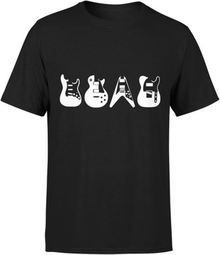 KOSZULKA GITARA ROCKOWA MUZYCZNA ROCK MUZYKA MĘSKA T-SHIRT MĘSKI TSHIRT