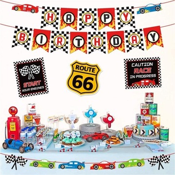 Набор украшений на день рождения для мальчика с гоночным мотивом