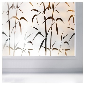 Матовая статическая оконная пленка с бамбуковым узором, молочная защита конфиденциальности, сделай сам