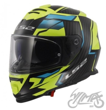 KASK LS2 FF800 STORM II TRACKER BL. H-V YEL-06 L
