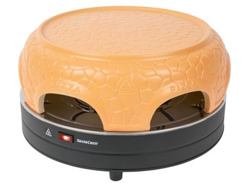 SILVERCREST SPO 910 A1 Piec do pizzy duży 6 mini pizz terakota 910W zestaw