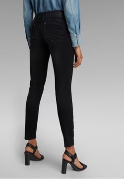 G-STAR RAW LYNN MID SKINNY JEANSY BLACK 31/36 AAA