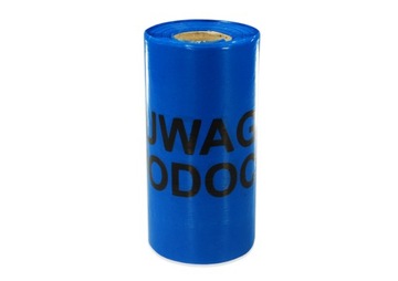 Taśma oznaczeniowa UWAGA WODOCIĄG niebieska 200mm x 100m