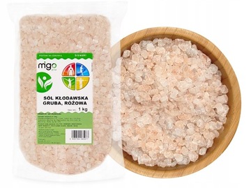 SÓL KŁODAWSKA, kamienna, RÓŻOWA GRUBA - 1kg