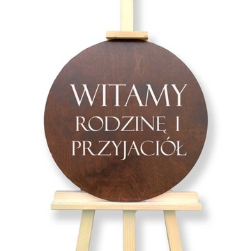 Tablica Powitalna na Ślub i wesele, Witamy rodzinę i przyjaciół, Koło