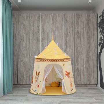 Детская игровая палатка Креативная игровая палатка-замок Дети играют с теплым светом