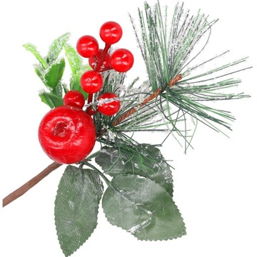РОЖДЕСТВЕНСКАЯ ВЕТКА Боярышник, рябина, еловые цветы для украшения