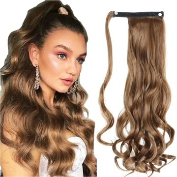 Doczepiany Kucyk ponytail włosy kręcone treska #6