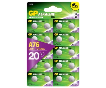 20x Bateria alkaliczna GP EXTRA AG13 A76 LR44 1,5V