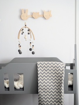 Детское одеяло Zaffiro Cotton для коляски - бело-серый зигзаг