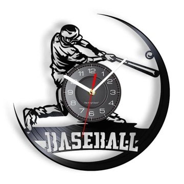 Playing Baseball Modern Wall Clock Baseball Bat Glove Softball Outdoor Spor