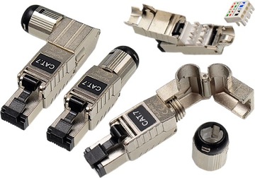 WTYK WTYCZKA RJ45 STP KAT.6A KAT. 7 BEZNARZĘDZIOWY KĄTOWY 90 STOPNI