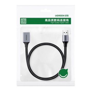 Ugreen USB-USB адаптер-удлинитель 1м серый