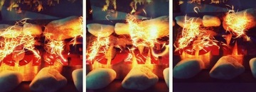 БИОКАМИН 900х400 черный со стеклом и ЭФФЕКТОМ СВЕТЕНИЯ