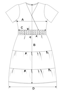 ЖЕНСКОЕ ПЛАТЬЕ РАСКЛЕШЕННОЕ ПЛАТЬЕ Модные рукава-бабочки Воздушное лето MORAJ L