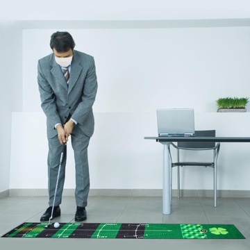 Portable Golf Putting Mat Golf Practice Golf Hitting Pad Golf Putter