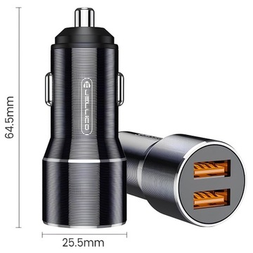 Мощное быстрое автомобильное зарядное устройство PD 36 Вт, 2 порта USB-C QC 3.0