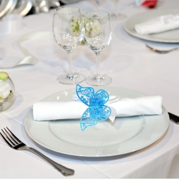 50 штук бумажных колец для салфеток, 3D зажимы, для свадьбы, крещения