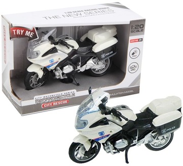 MOTOR POLICYJNY ZABAWKA MOTOCYKL ŚWIATŁO DŹWIĘK MOTOREK MODEL POLICJA