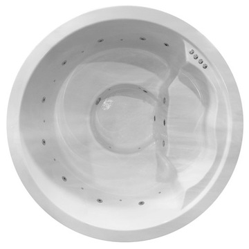 BALIA OGRODOWA Z HYDROMASAŻEM I PIECEM WEWNĘTRZNYM 225X225 OPALANA DREWNEM
