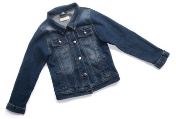 POCOPIANO 8 128 JEANS JEANSOWA KURTKA KATANA GRANATOWA NIEBIESKA